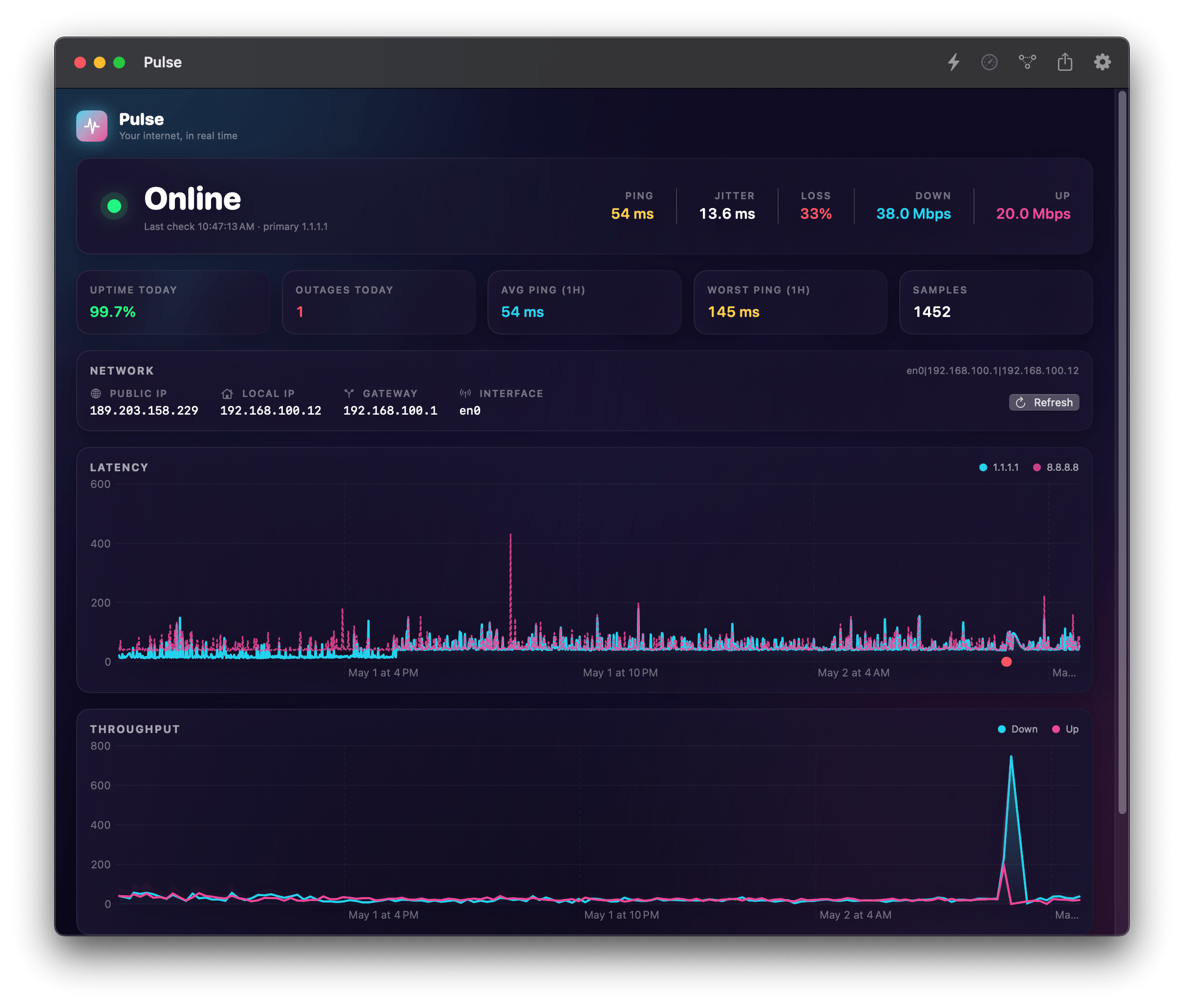 Pulse main window screenshot